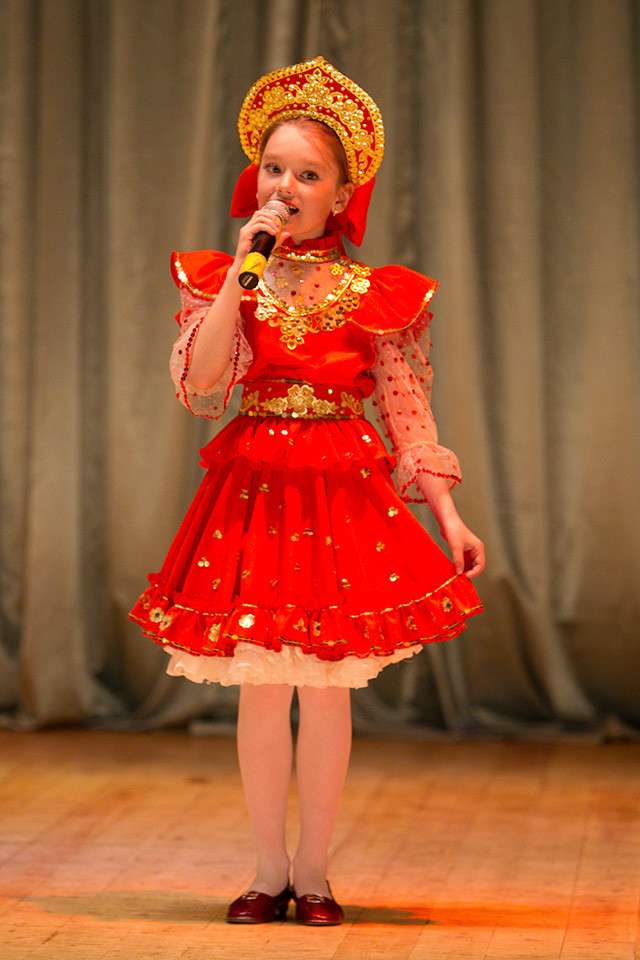 Singer, cultural performance, Provideniya, Russia