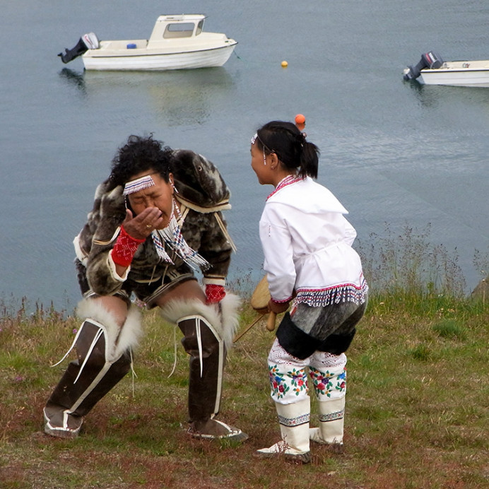Drum dancers, Ammassalik (Tasiillaq), East Greenland