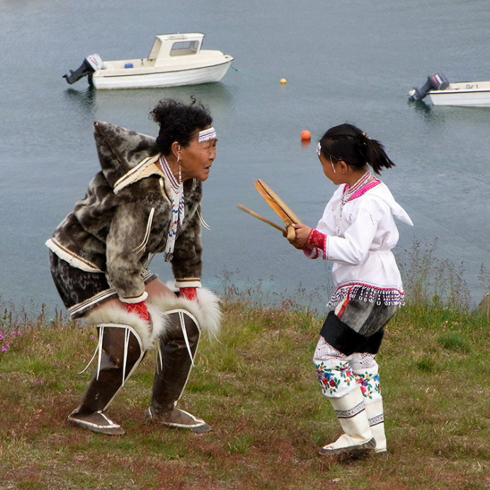 Drum dancers, Ammassalik (Tasiillaq), East Greenland