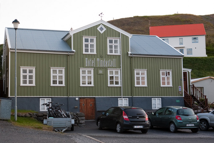 Hotel Tindastoll, Saudarkrokur, Iceland. Claimed to be the oldest hotel in Iceland; building dates from 1884,