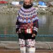 Lady dressed in traditional costume, Narsaq, South Greenland