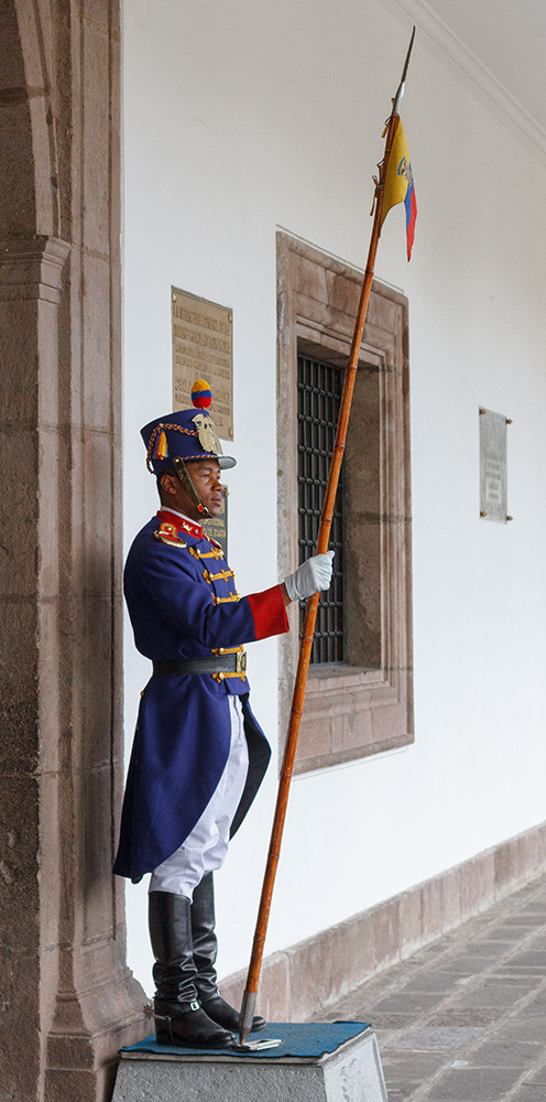 Formal Guard, Presidential Palace, Quito.
